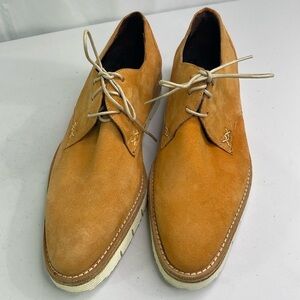 Hardy light orange suede lace up shoes